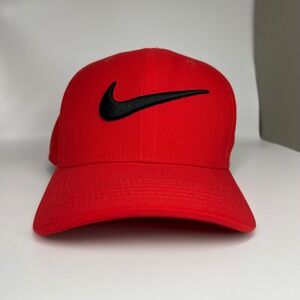 Nike‎ Classic99 Dri-Fit Golf Cap Red Black Swoosh Performance Hat